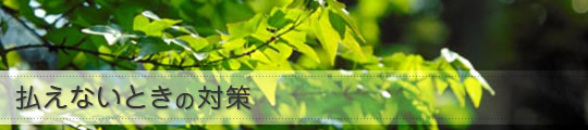 払えないときの対策